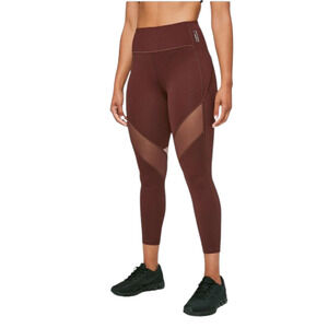 Lululemon Stronger as One Tight 25" *lululemon X Barrys Maroon leggings size 10